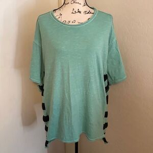 We The Free Striped Design On The Sides Shirt